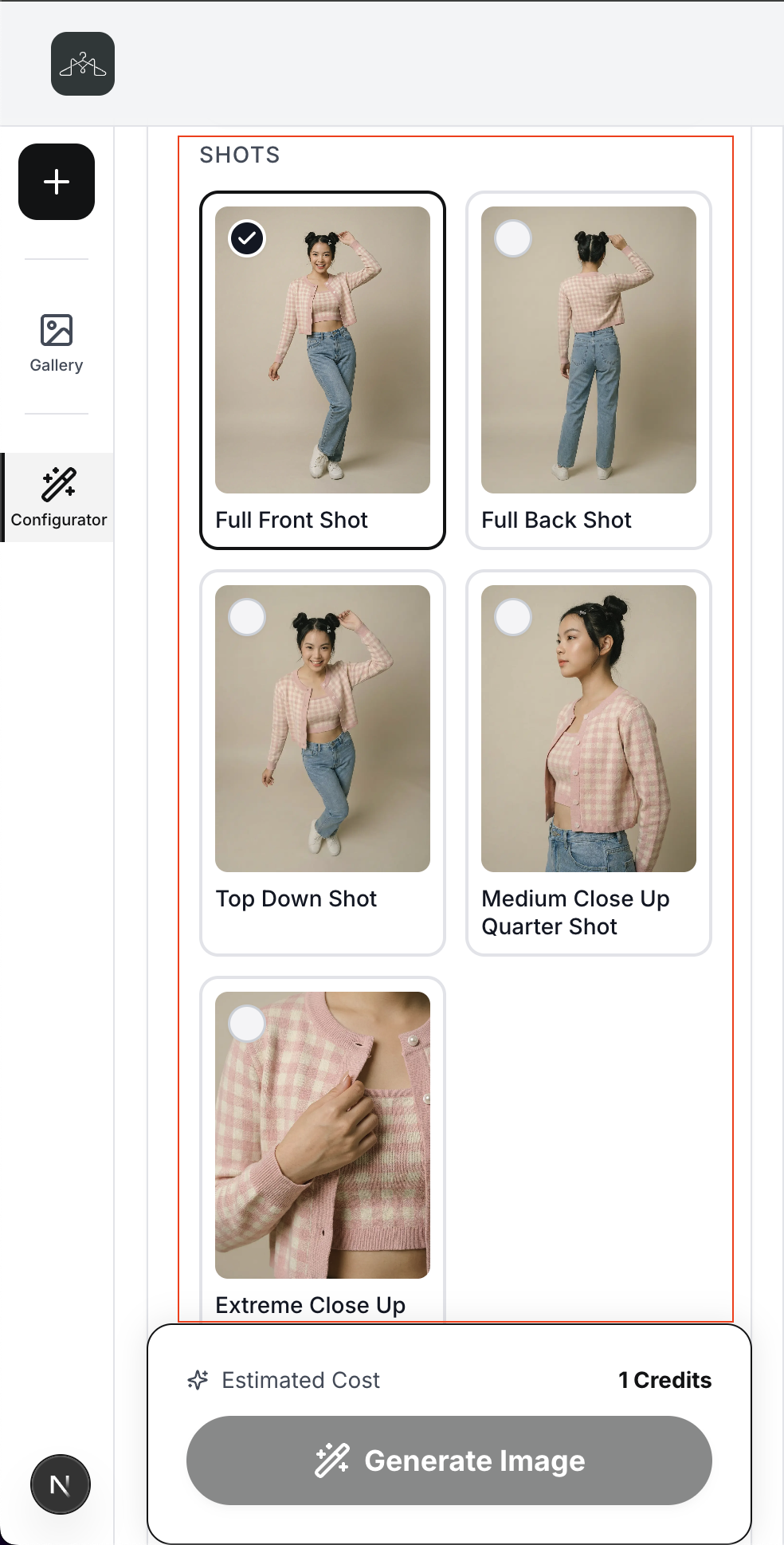 Memilih Shot