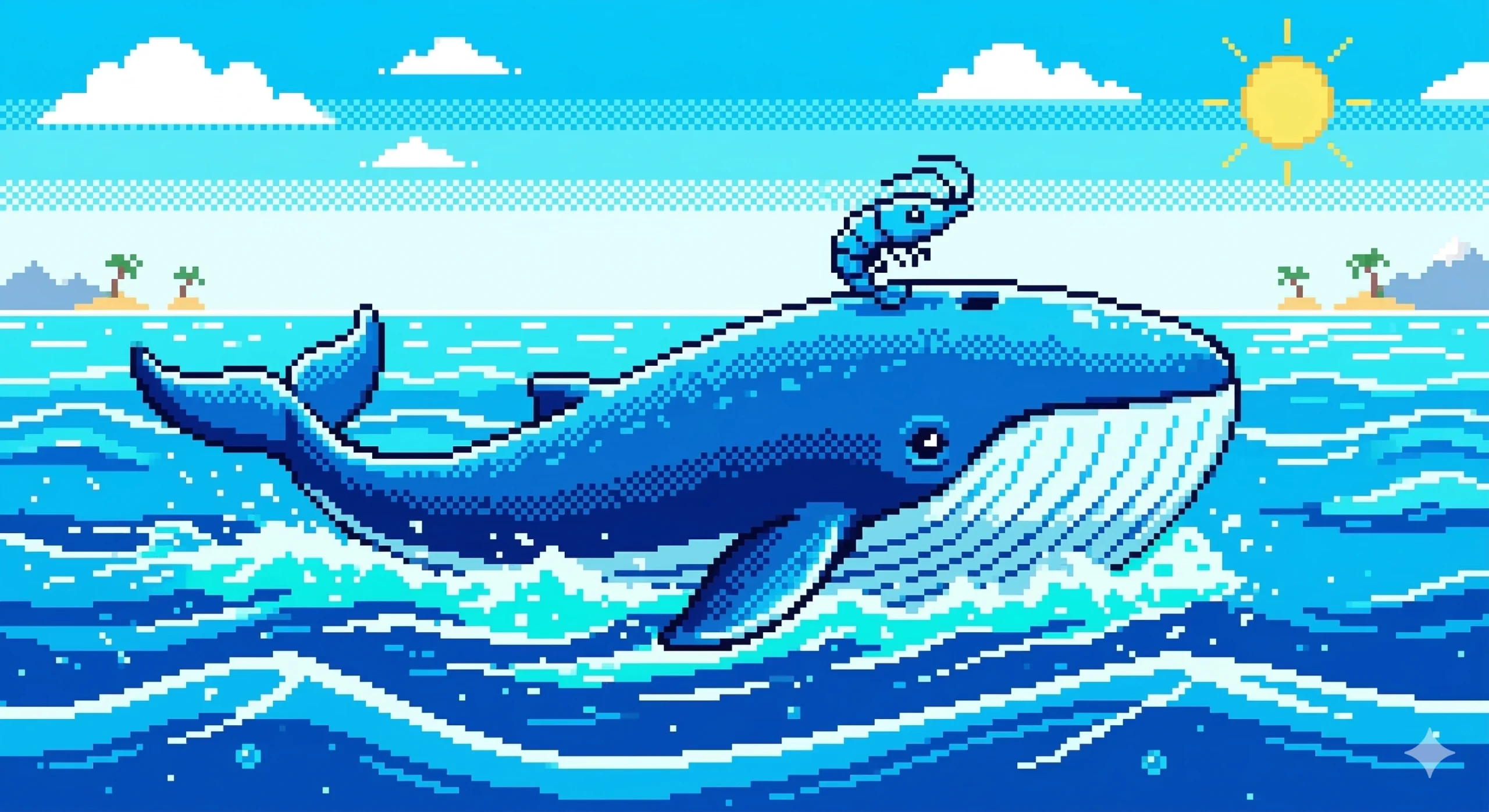 blue shrimp and blue while cruising the sea together